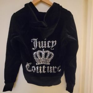 Black Velour Juicy Couture Tracksuit Size Medium
